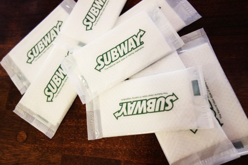 サブウェイのお手拭き