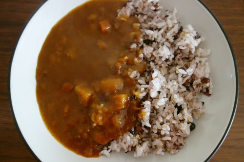 真上からカレー