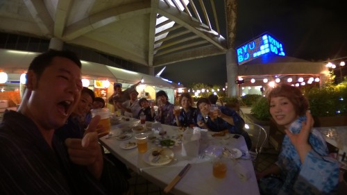 浴衣でビアガーデン