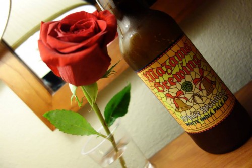 薔薇とビール