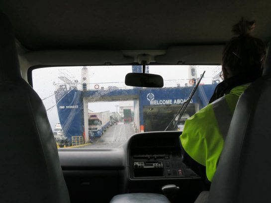 フェリーが見えた！