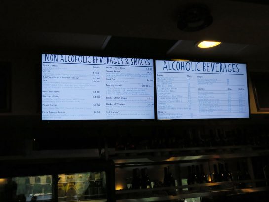 ドリンクメニュー