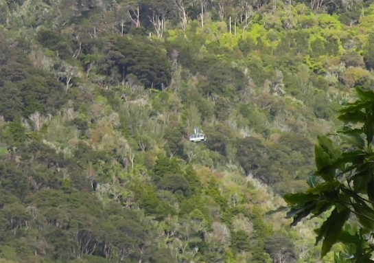 スカイワイヤーを遠くから