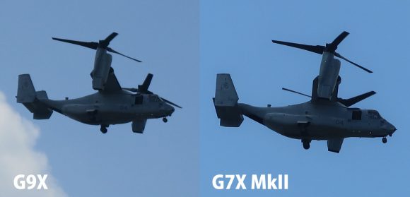 G7X MKII と G9X オスプレイ 画像比較２
