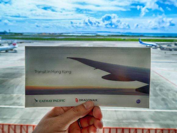香港経由シンガポール行き