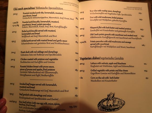 Stara sladovna メニュー