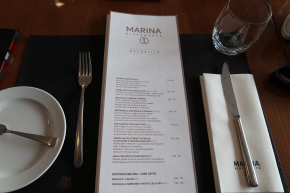 プラハ マリーナ リストランテ メニュー