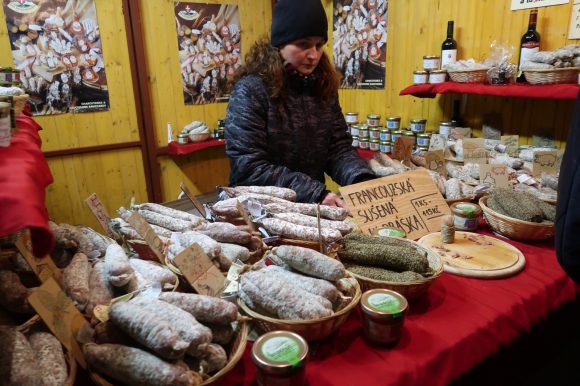 オロモウツの加工肉のお店