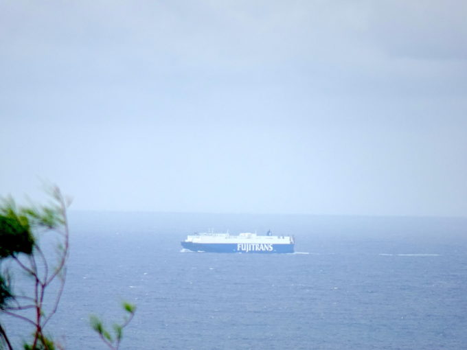 720mmで船に寄る