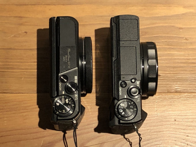 G7XMkII VS G5XMkII サイズ比較