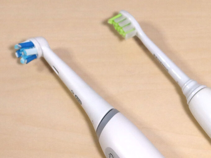 ブラシヘッドの比較写真